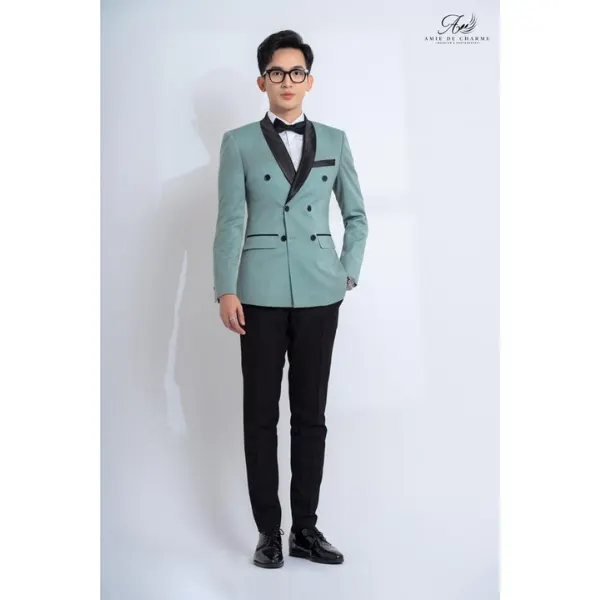 Vest xanh mint hai hàng khuy thanh lịch
